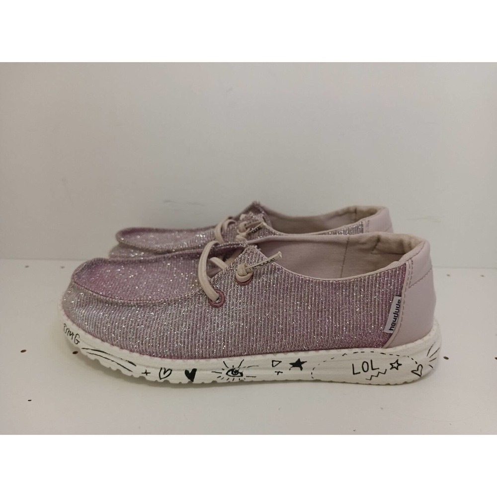 Hey Dude Disco Pink Wendy Youth Size Y-2 / L3 Shoes